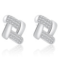 Серьги-гвоздики с бриллиантами и медными серьгами в геометрическом стиле для женщин, 2021 год, латунные серьги-гвоздики с цирконом